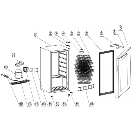 DSJ-130 Wine Cabinet Upper Hinge
