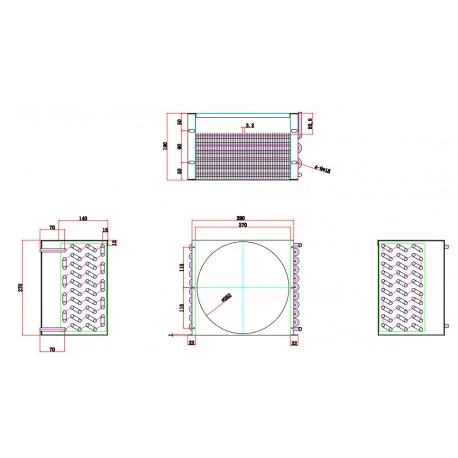 Forced Air Condenser 10x6 RTK Fan Ø250mm