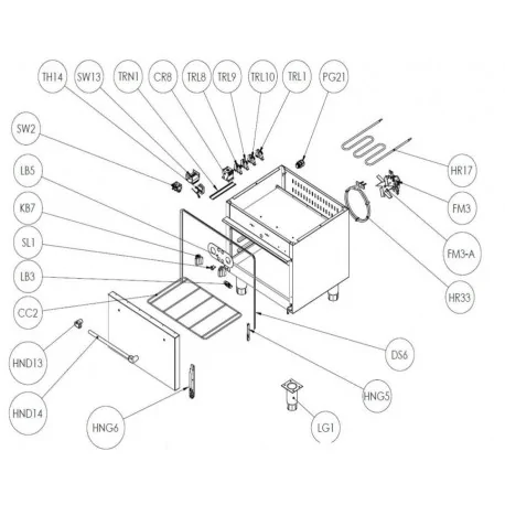 Ozti Oven Door Gasket 6020.00003.100 Series 600...