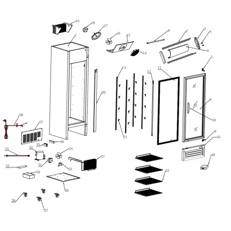SZ-400 Cabinet Upper Hinge Support