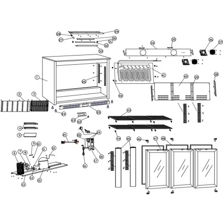 Pied appareil Vitrine RB H21mm Ø28mm M8