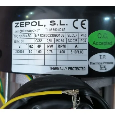 Motor Sierra Medoc BG-200 SF 1CV III 230-400V...