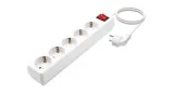 Regleta de 5 tomas Schuko con cable de 1,5 m Blanco