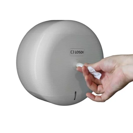 ECO-LUXE white central pull toilet paper dispenser