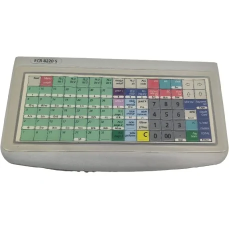Teclado caja registradora Olivetti ECR-8220S EBK-0216 con carátula y protector