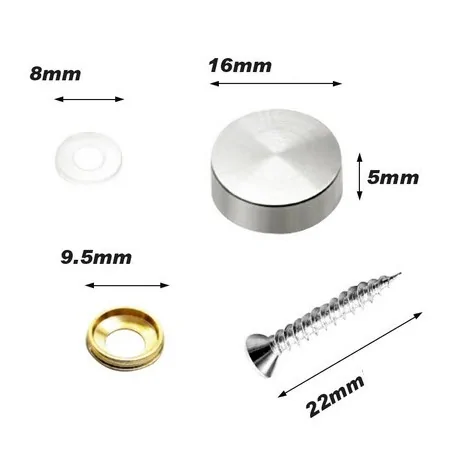 Stainless steel trim screw cap 4 pieces