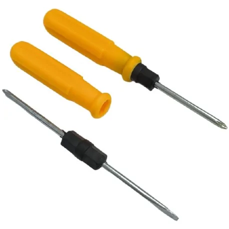 Yellow double-point flat-star screwdriver Length 155mm 2 pieces
