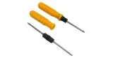 Yellow double-point flat-star screwdriver Length 155mm 2 pieces