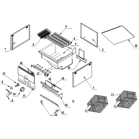 GF-17H GF-23H fryer drainer stainless steel...