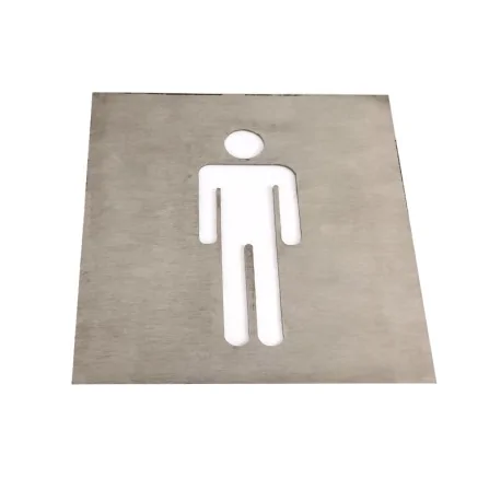 Plaque inox pour salle de bain homme 120x120x1mm