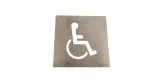 copy of Men's bathroom sign stainless steel plate 120x120x1mm