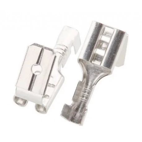 Connecteur enfichable taille 4,8x0,8mm double faston 25 unités