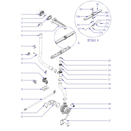 Fagor Dishwasher Distributor Cap CO-110 119738...