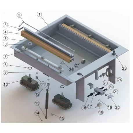 Female screw HVC vacuum packaging hinge M6...