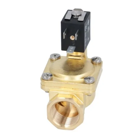 Solenoid valve brass 2-ways 230 VAC connection 3/4" L 79mm DN 18mm 120123 Comenda