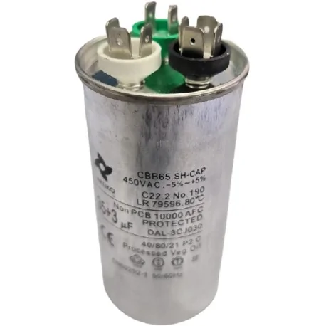 Condensador de arranque capacidad 35+3µF 450VAC 50-60Hz CBB65 Ø50mm H 100mm