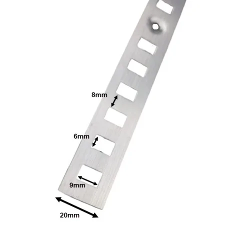 Fermeture éclair aluminium L 1315mm A 20mm...