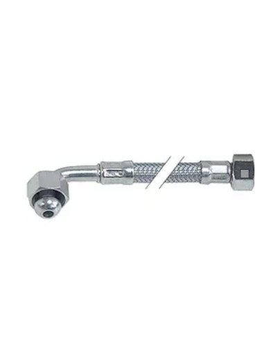 Flexible inox tresse inox droit-coudé DN8 raccords 3/8" L 1500mm joint conique