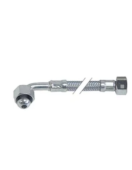 Flexible inox tresse inox droit-coudé DN8 raccords 3/8" L 1500mm joint conique
