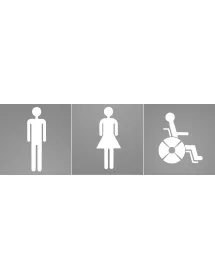 Pictogramas para Aseo en Acero Inoxidable