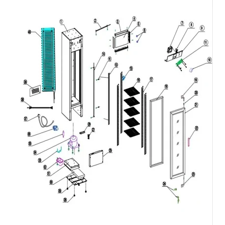 Clip Aluminum Shelf Support Cabinets RB-160H