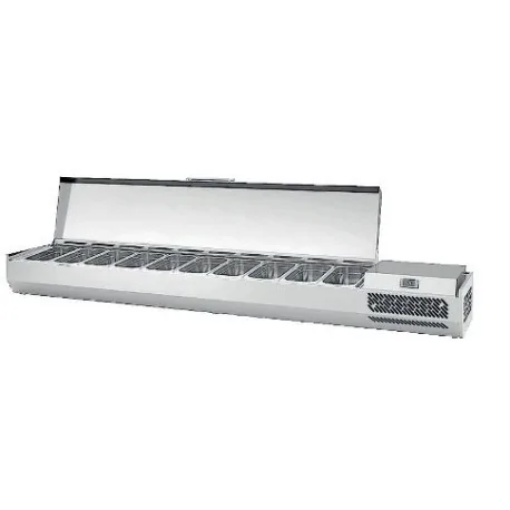 Refrigerador de ingredientes VRX-1500 con tapa inox. 6 Bandejas 3070V