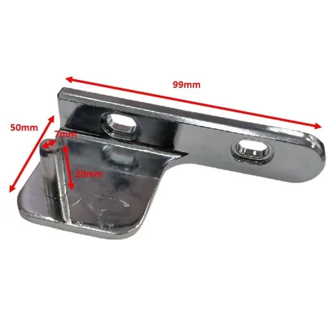 Upper nickel-plated hinge support right opening under front counter GN2100TN.08