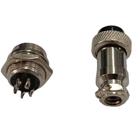 Conector GX16 16mm 5 pin macho hembra