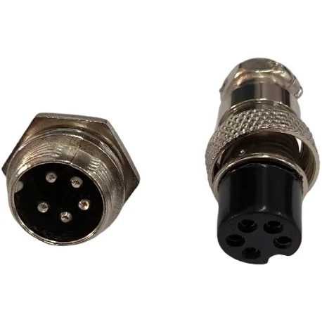 Connector GX16 16mm 5 pin male female