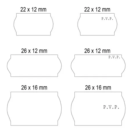 Pricing labels White Adhesive 2
