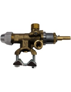 Robinet de gaz LIVA type 21S LVA 19.81 65 mbar thermocouple M8x1 méplat en bas fixation frontale écrou