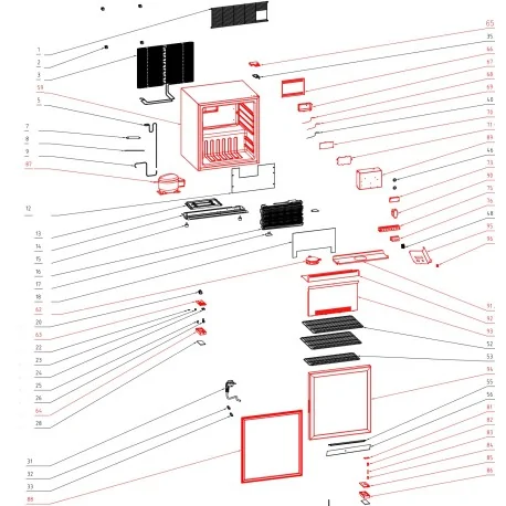 Joint de réfrigérateur RTD-99C Numéro de pièce...