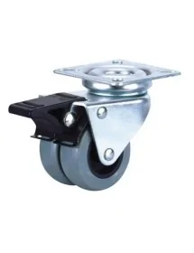 Rueda pivotante doble nylon...