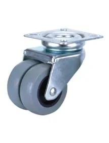 Rueda pivotante doble nylon...