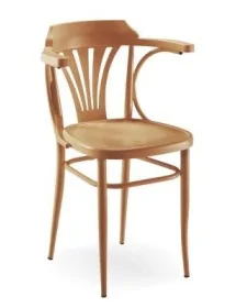 Steel chair with armrests ABS finished