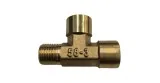 Threaded union 1/4"M-1/4"F-1/4"F Brass