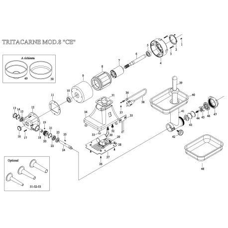 Fama 8 Bronze meat grinder gear 19 teeth Ø...