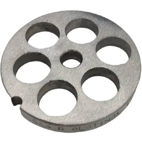 Meat Grinder Plate 12 Bore 18mm No Pivot 1 Notch Stainless Steel Enterprise Self Sharpening