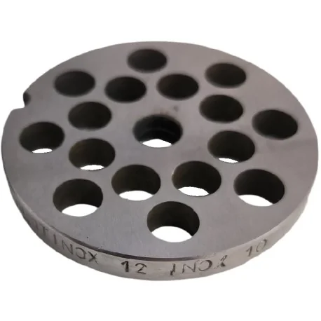 Meat Grinder Plate 12 Bore 10mm No Pivot 1 Notch Stainless Steel Enterprise Self Sharpening