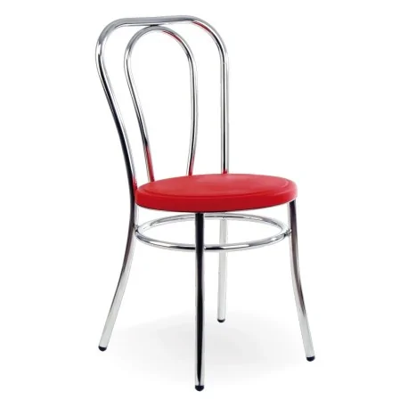 Steel chair with padded seat