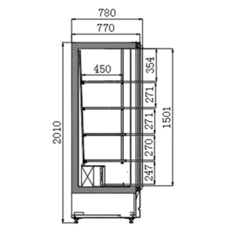 Mural exhibition display case with built-in...