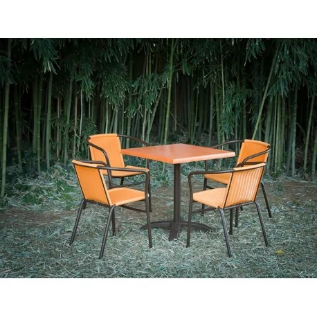 Chaise en acier et en os