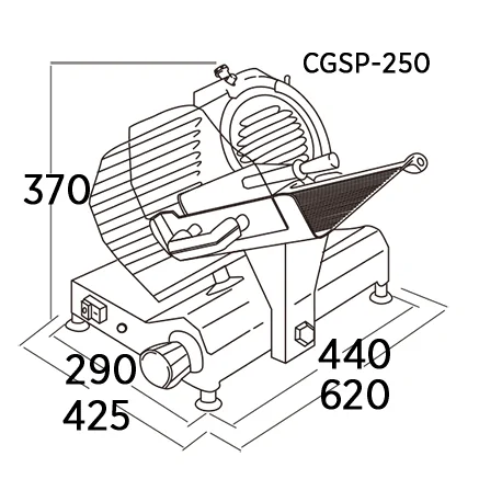 Cortadora de fiambre Edenox CGSP-250