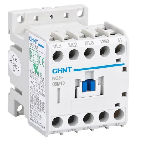 Contactor de potencia aliment. 230V 6A tipo NC8-06M10 Chint HBS-350