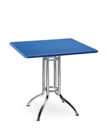 Table carrée en acier de 70 cm peint