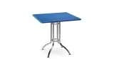 Square table 70 cm painted steel