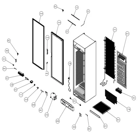 Poignée d'armoire réfrigérée D372SC 10000029903
