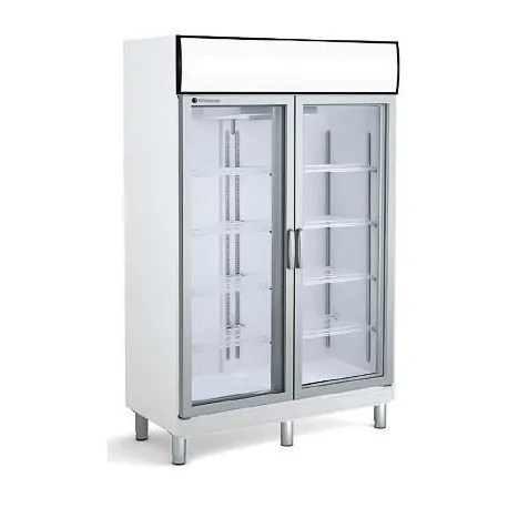 Refrigerated display cabinet with folding doors