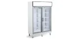 Refrigerated display cabinet with folding doors