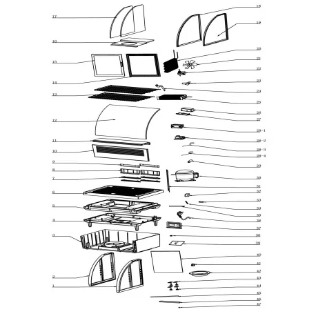 RTW-100L-2 RTW-120 Showcase Door without Screws...